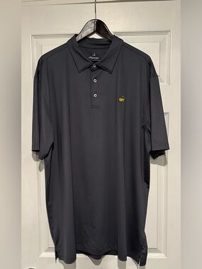 Men's Masters Tech polo, XXL Grey w/tone on tone pattern
